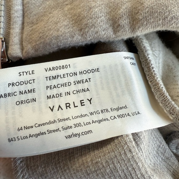 Varley NWOT TEMPLETON HOODIE grey - Picture 14 of 16